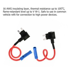 15Pcs Fuse TAP ADAPTER KIT 12V 20 Amp Car Add-a-circuit Mini ATM APM Blade Fuse