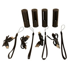 Pack of 12 Batteries with 4 Cylindrical Battery Charging Docks & USB-C Cables