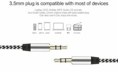 2PCS AUX Cable 3.5mm Jack Male to Male Stereo Audio Cord for PC iPod Car iPhone