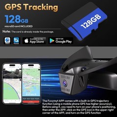 Front 4K & Rear 1080P Dash Cam for GMC Sierra 1500 2022-2026 UHD 2160P Video