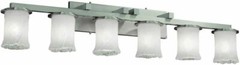 Justice Design GLA-8786-16-WHTW-NCKL Veneto Luce 6 Light 45 inch Brushed Nickel