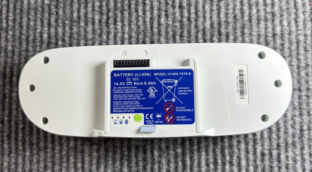 Single OxyGo #1400-1010-8 8-Cell Battery 6.4Ah / 92Wh Inogen G3 (BA-300)