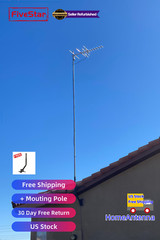 Super Strong Yagi Outdoor TV Antenna 200 Mile Reception Attic Roof