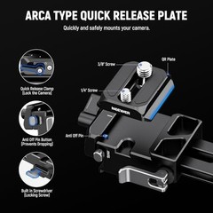 Foldable V Mount Battery Plate with Arca Base