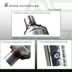 Catalytic Converter Exhaust Manifold Compatible with 2.25 in Universal