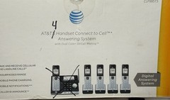 AT&T 4 Handset Connect To Cell Answering System Open Box- No Base