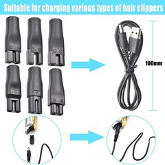 8 PCS Power Cord 5V Replacement Charger USB Adapter Suitable for Hair Clipper…