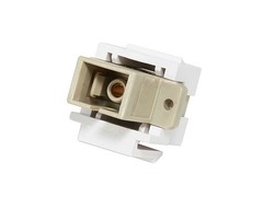 Modular SC Fiber Optic Keystone Jack Coupler – White For Fiber Optic Networks