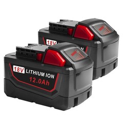 2P For Milwaukee for M18 Lithium Ion 12.0Ah Extended Capacity Battery 48-11-1860
