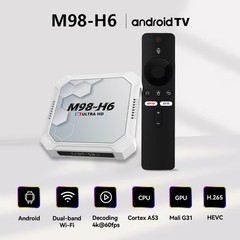 2026 Androidtv 14.0 TV Box 4K Video Decording 2.4G/5G WiF BT4.0 Google Voice