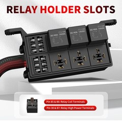 12V Fuse Relay Box 6 Way Relay Fuse Box Pre-Wired Waterproof Relays Box with …