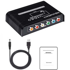 RCA Component Video Ypbpr+Digital/Analog Coaxial Audio to HDMI Converter for PS2