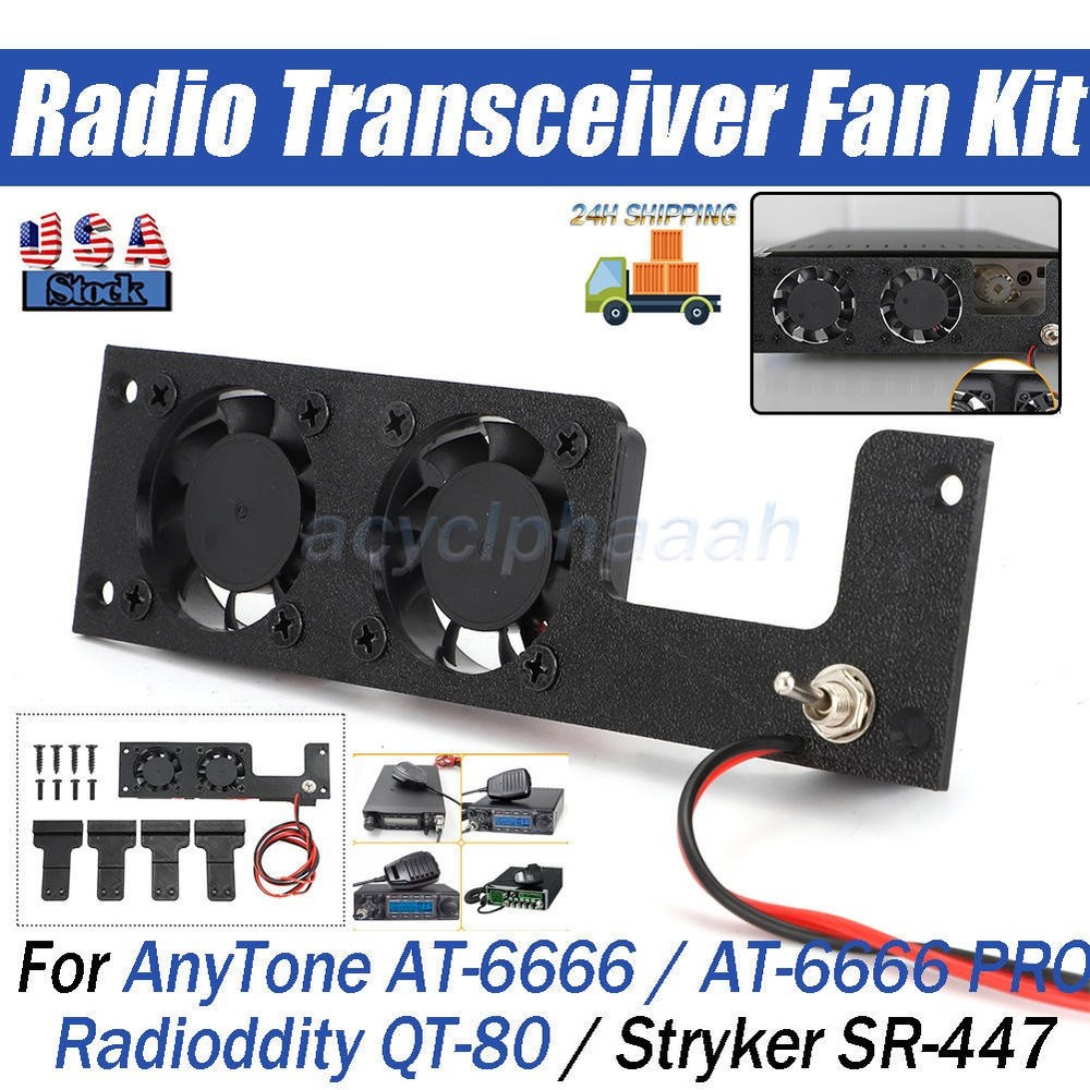 For AnyTone AT-6666 / AT-6666 PRO / Radioddity QT-80 Radio Transceiver Fan Kit