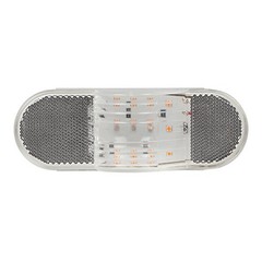 79996 6 inches Oval Side Amber LED Marker/Turn/Clearance Light Amber/Clear