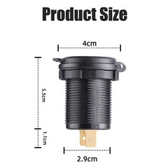 12-24V 4 Port Fast Car Charger QC3.0 & PD USB C Outlet Socket for Boat RV Marine