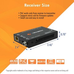 J-Tech Digital 4K HDMI & USB C Extender Over Single Cat5 5e 6 7 Cable, Up to…