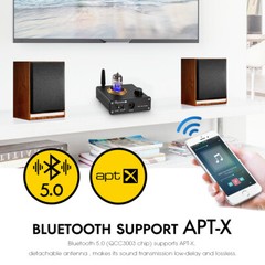 Mini Bluetooth 5.0 Tube Headphone Amplifier USB DAC Stereo Audio Preamp APTX-LL