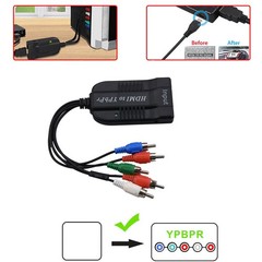 New HDMI to 1080P YPBPR Component Video 5RCA RGB Converter R/L Audio Output