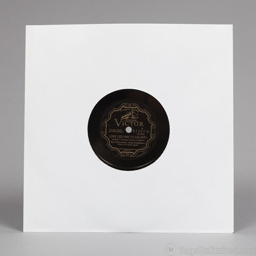 Bags Unlimited S10W – 10 Inch 78 RPM Paper Record Sleeves – 50 Count (White) [Ne