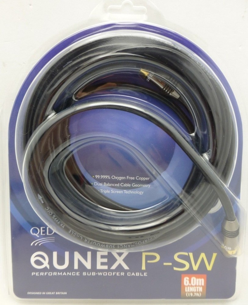 QED Qunex P-SW 6 meter Subwoofer cable