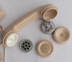Western Electric Beige 2554 touch tone wall phone works