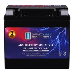 Mighty Max MM-AUX14 12V, 14Ah, 20RC, 200 CCA, Replaces Mercedes-Benz E320 05
