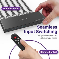 HDMI 5 In 1 Out 5×1 Port 4K UHD HDR Auto Scaling Selector Switch Adapter Hub Box