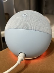 Echo Dot 5th Generation With Clock Smart Speaker Blue No Box