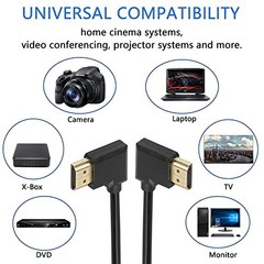 Gold Plated High Speed 90 Angle Right HDMI Male to Left HDMI Male Adapter