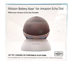 Mission Battery Base For Amazon Echo Dot 4th Generations White MC95W NEW SEALED