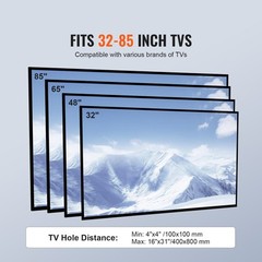 VEVOR TV Stand Mount Swivel Universal TV Stand for 32″-85″ TVs Adjustable Height