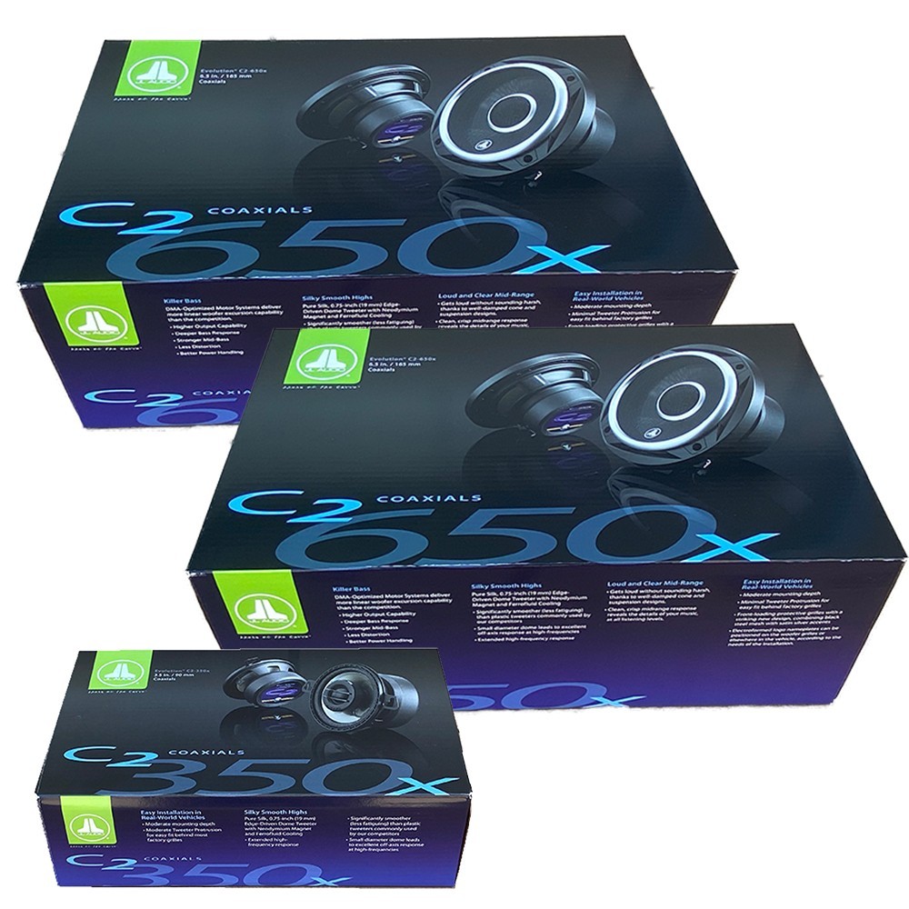 JL Audio C2 Series Coax Speakers 2 Pair 6.5″ & 1 Pair 3.5″ | 6 Total Speakers