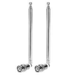 2pcs 7Section Telescopic BNC Antenna Accessories for Radio Scanner AM/FM/UHF/VHF