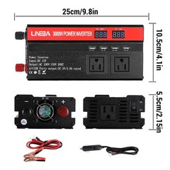 Convertidor De Corriente 5000W Para Autos Carros DC 12V a 110V AC Inversor y USB