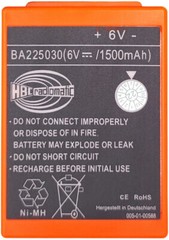 3 Pcs 1500mAh BA225030 6V Ni-Mh Battery For HBC Crane Remote Pump Truck Battery
