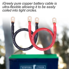8 AWG Battery Cable 8 Gauge Wire Pure Copper Battery Power Inverter Cables wi…