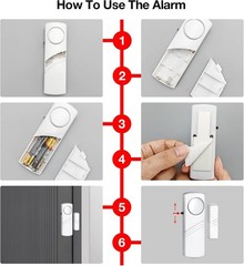 Portable 90dB Door and Window Alarm Set – Ultimate Protection 5 Pack