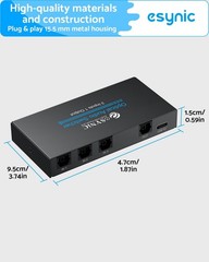 3×1 Optical Audio Switcher SPDIF TOSLINK Aluminum Alloy w/ IR Remote & Cable