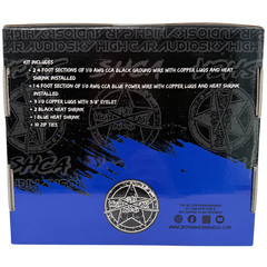 Sky High Car Audio E-Series 1/0 Big 3 Upgrade BLUE/BLACK Electrical Wiring Kit