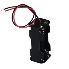 2x 4-AAA Battery Spring Clip Holder Case Plastic Box Tow Layers Stacked 6V DC