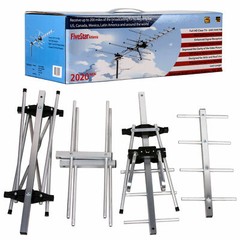 200 Miles Outdoor Amplified HDTV TV Antenna HD VHF/UHF Mounting Pole 40ft Cable