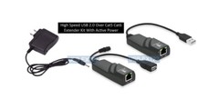 High Speed USB 2.0 Over Cat5 Cat6 Extender Kit With Active Power