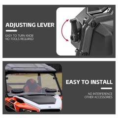 2PCS UTV Windshield Vent Self Install Kit for Hard Coated Polycarbonate