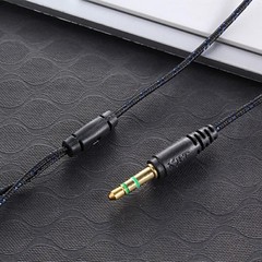 Black In-Ear Earbuds Stereo Tangle Free Braided Cable Cord Quality Sound Bass
