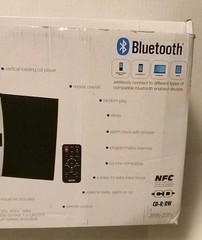 Jensen Bluetooth Wall-Mountable Music System CD Player FM Radio JBS-225 Open Box
