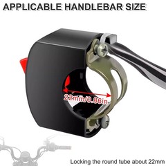 22mm Handlebar Mounting Switch 12-80V 7/8 Universal ON-Off Handle Button