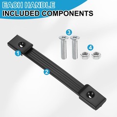 2 Pieces 8 Inches Speaker Cabinet Strap Handles Pull for Speaker Case Black