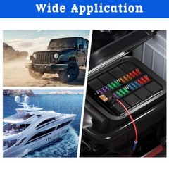 15PCS Fuse TAP Adapter Kit 12V 15 Amp 20Amp Car Add-a-circuit Mini ATM APM Blade