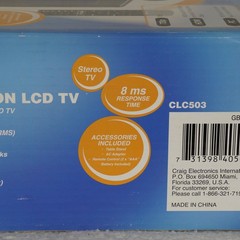 CRAIG 13 inch High Definition LCD TV 720p Model CLC503 PC Input Gaming Remote