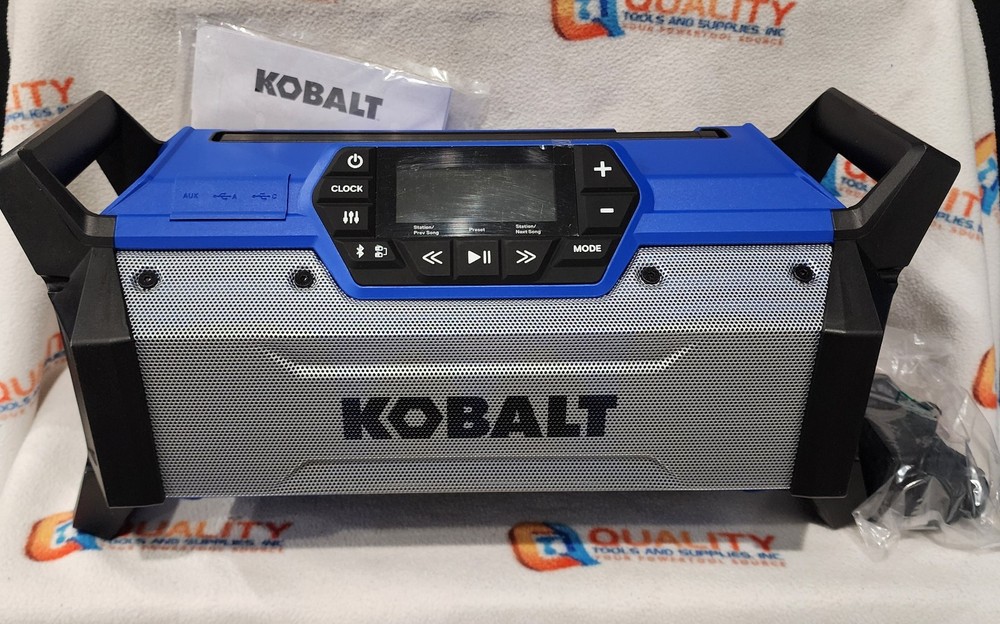 New Kobalt KJR 124B-03 24V Water Resistant Cordless Bluetooth Jobsite Radio